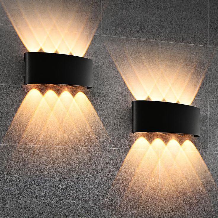 Lámpara solar de pared exterior con 8 LED